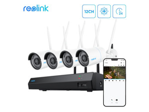 Reolink 12CH 4K Wireless NVR – 2TB HDD, WiFi 6, Dual-Band, H.265, Smart Home Security