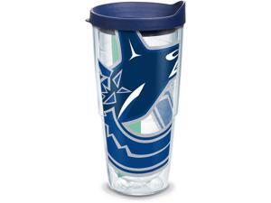 Tervis 1105535 NHL Tampa Bay Lightning Colossal Tumbler with Wrap and Navy Lid 24oz Clear