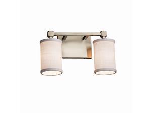 Justice Design Group Lighting FAL-8432-15-MBLK LumenAria Regency 2-Light Bath Bar Square w//Flat Rim Shade Matte Black Faux Alabaster