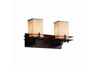 Justice Design Group Lighting Fab 8592 15 Whte Nckl Led2 1400 Textile Archway 2 Light Bath Bar White Led Brushed Nickel Square With Flat Rim Shade Tools Home Improvement Lighting Ceiling Fans