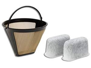 Filters For Cuisinart Coffee Maker - GTF Gold Tone Filter & 2 Charcoal Water Filters Filters For Cuisinart Coffee Maker - GTF Gold Tone Filter & 2 Charcoal Water Filters