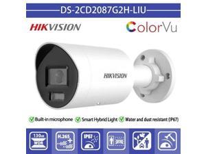 Hikvision 4K 8MP IP Camera Smart Hybrid Light ColorVu Mic WDR DS2CD2087G2HLIU White 4mm Lens