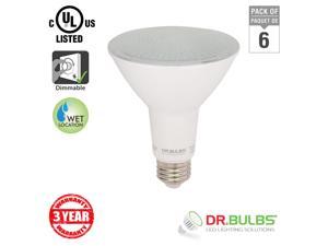 Dr. Bulbs (6-Pack) Par30 (Long Neck) 11W Soft White (3000K) LED Bulb - 3 Year Warranty