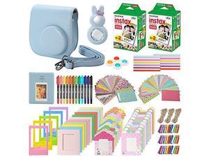 Xpix 135Pc. Fujifilm Instax Mini 8/8+ (Blue) Accessory Kit – includes 40 Instax Film, Case, Album, selfie mirror, 4 colored close up filters, 40 film frames, 12 color markers & Complete Bundle Xpix 135Pc. Fujifilm Instax Mini 8/8+ (Blue) Accessory Kit – includes 40 Instax Film, Case, Album, selfie mirror, 4 colored close up filters, 40 film frames, 12 color markers & Complete Bundle