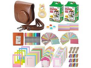 Xpix 135Pc. Fujifilm Instax Mini 8/8+ (Brown) Accessory Kit – includes 40 Instax Film, Case, Album, selfie mirror, 4 colored close up filters, 40 film frames, 12 color markers & Complete Bundle Xpix 135Pc. Fujifilm Instax Mini 8/8+ (Brown) Accessory Kit – includes 40 Instax Film, Case, Album, selfie mirror, 4 colored close up filters, 40 film frames, 12 color markers & Complete Bundle