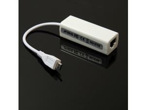 Micro USB 2.0 to Ethernet RJ45 Female Network LAN Adapter Card Dongle 100Mbps for Windows 10 8.1 8 Tablet