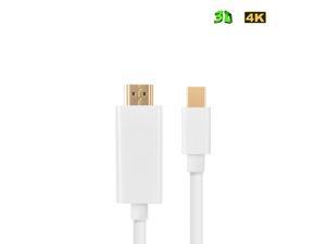 Thunderbolt Display Mini DP to HDMI Cable Male to Male Adapter(1.8m) for Macbook Pro Air Projector Camera TV Support 4K*2K 3D