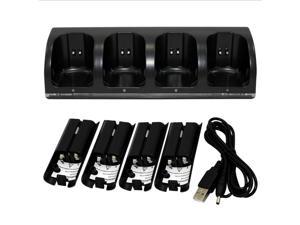 4-In-1 Battery Pack + 4-Seat Charge for Wiiu / Wii