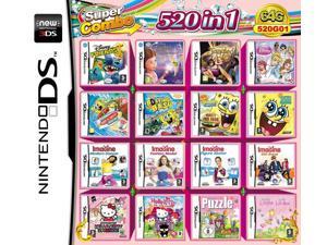 520 in 1 Game Cartridge Multicart, Game Pack Card for Nintendo DS/NDS/NDSL/NDSi/3DS/2DS XL/LL