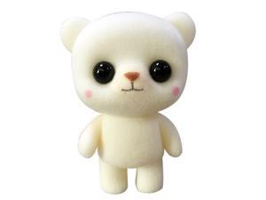Adorable pet lesser white panda PVC plastic toys plush doll ornament