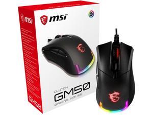 MSI Clutch GM50 Wired GAMING Mouse, RGB Mystic Light, USB Gold-plated Connector