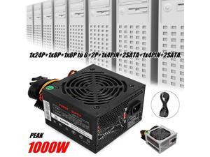 1000W Power Supply PSU PFC Silent Fan ATX 24pin 12V PC Computer SATA Gaming PC Power Supply For Intel AMD Computer 1000W Power Supply PSU PFC Silent Fan ATX 24pin 12V PC Computer SATA Gaming PC Power Supply For Intel AMD Computer