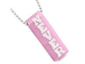 Never Give Up Reversible Amulet Yin Yang Balance Energy Powers Arrowhead Pink Simulated Cats Eye Necklace
