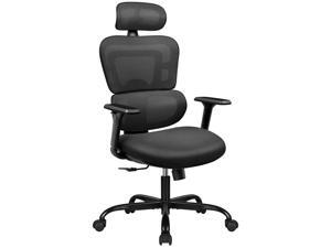Furmax Ergonomic Office Chair Computer Desk Chair Mesh Fabric High Back Swivel Chair with Adjustable Headrest and Armrests Executive Rolling Chair with Curved Lumbar Support (Black) Furmax Ergonomic Office Chair Computer Desk Chair Mesh Fabric High Back Swivel Chair with Adjustable Headrest and Armrests Executive Rolling Chair with Curved Lumbar Support (Black)