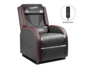 Furmax Massage Gaming Recliner Chair Racing Style Single Ergonomic Lounge Sofa PU leather with Adjustable Backrest Home Theater Seating for Living Room (Red) Furmax Massage Gaming Recliner Chair Racing Style Single Ergonomic Lounge Sofa PU leather with Adjustable Backrest Home Theater Seating for Living Room (Red)