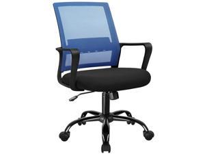 Furmax Office Ergonomic Mesh Desk Modern Mid Back Task Home Chair with Lumber Support and Armrest (Blue)
