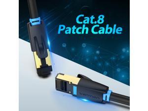 Cat8 Ethernet Cable,High Speed 28AWG Cat8 LAN Network Cable 40Gbps 2000Mhz SFTP Patch Cord with Gold Plated RJ45 Connector in Wall, Outdoor, Weatherproof Rated for Router, Modem, Gaming (2m/6ft) Cat8 Ethernet Cable,High Speed 28AWG Cat8 LAN Network Cable 40Gbps 2000Mhz SFTP Patch Cord with Gold Plated RJ45 Connector in Wall, Outdoor, Weatherproof Rated for Router, Modem, Gaming (2m/6ft)