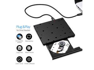 External DVD Drive, Nurbenn USB 3.0 Portable CD/DVD+/-RW Drive/DVD Player for Laptop CD ROM Burner Compatible with Laptop Desktop PC Windows Linux OS Apple Mac External DVD Drive, Nurbenn USB 3.0 Portable CD/DVD+/-RW Drive/DVD Player for Laptop CD ROM Burner Compatible with Laptop Desktop PC Windows Linux OS Apple Mac