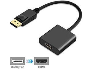 DisplayPort to HDMI Adapter - Black Male to Female DP to HDMI Converter for DisplayPort Enabled Desktops and Laptops to Connect to HDMI Displays (DPHDMI) DisplayPort to HDMI Adapter - Black Male to Female DP to HDMI Converter for DisplayPort Enabled Desktops and Laptops to Connect to HDMI Displays (DPHDMI)