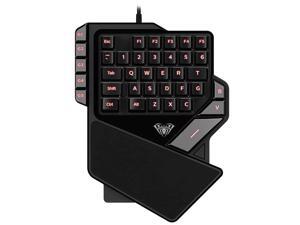 AULA One-Handed Gaming Keyboard Backlight Color 27keys Anti-Ghosting Portable Mini Gaming Keypad Controller for Laptop Computer AULA One-Handed Gaming Keyboard Backlight Color 27keys Anti-Ghosting Portable Mini Gaming Keypad Controller for Laptop Computer