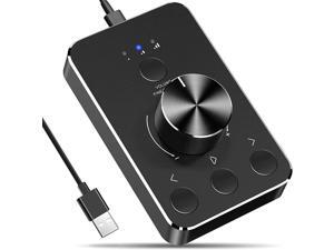 Audio Adapter, Sanne Multimedia Controller Knob with One-Click Mute Function and 3 Volume Control Modes Audio Adjuster Volume Controller for Win7/8/10/MAC Audio Adapter, Sanne Multimedia Controller Knob with One-Click Mute Function and 3 Volume Control Modes Audio Adjuster Volume Controller for Win7/8/10/MAC