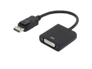 DisplayPort to DVI Adapter, Nurbenn Gold Plated Display Port to DVI Converter Male to Female DP Adapter (Black)