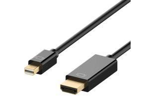 Nurbenn Mini DisplayPort (Mini DP) to HDMI Cable, 4K Ready, 6 Feet Mini DP Display Port to HDMI Converter(Adapter) Gold-Plated Cord for MacBook Air, Mac Mini, Microsoft Surface Pro 3/4, etc