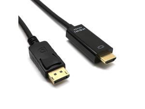 Nurbenn 4K DP to HDMI Cable Male to Male Displayport to HDMI Video Cable DisplayPort to HDTV Monitor Cable - 10 Feet Nurbenn 4K DP to HDMI Cable Male to Male Displayport to HDMI Video Cable DisplayPort to HDTV Monitor Cable - 10 Feet