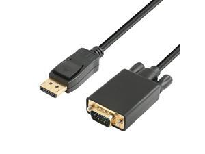 Nurbenn 6ft DP to VGA, Gold Plated 1080P DisplayPort to VGA Male to Male Adapter Converter for Lenovo, Dell, HP, ASUS and other DisplayPort enabled Devices (Black) Nurbenn 6ft DP to VGA, Gold Plated 1080P DisplayPort to VGA Male to Male Adapter Converter for Lenovo, Dell, HP, ASUS and other DisplayPort enabled Devices (Black)