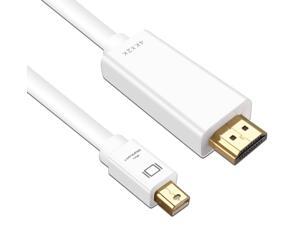 Nurbenn Mini DisplayPort (Mini DP) to HDMI Cable, 4K Ready, 6 Feet Mini DP Display Port to HDMI Converter(Adapter) Gold-Plated Cord for MacBook Air, Mac Mini, Microsoft Surface Pro 3/4, etc - White Nurbenn Mini DisplayPort (Mini DP) to HDMI Cable, 4K Ready, 6 Feet Mini DP Display Port to HDMI Converter(Adapter) Gold-Plated Cord for MacBook Air, Mac Mini, Microsoft Surface Pro 3/4, etc - White