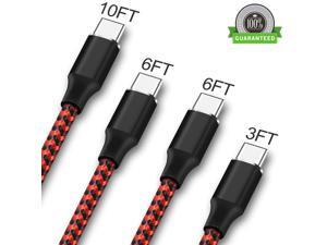 USB Type C Cable 4Pack (3/6/6/10FT) Nylon Braided USB C Cable Fast Charger Charging Cord Compatible Samsung Galaxy S9 S8 Note 9 Note 8 Plus,LG V30 G6 G5 V20,Google Pixel and More (Black/Red) USB Type C Cable 4Pack (3/6/6/10FT) Nylon Braided USB C Cable Fast Charger Charging Cord Compatible Samsung Galaxy S9 S8 Note 9 Note 8 Plus,LG V30 G6 G5 V20,Google Pixel and More (Black/Red)