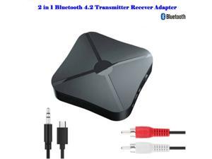 Bluetooth Adapter 2 in 1 Bluetooth 4.2 Receiver Transmitter 3.5mmJack for TV Headphones Speakers Stereo Audio Adapter Bluetooth Adapter 2 in 1 Bluetooth 4.2 Receiver Transmitter 3.5mmJack for TV Headphones Speakers Stereo Audio Adapter