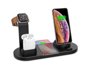 3-in-1 Wireless Charger 15W Dock Holder Qi Fast for Apple Watch Mounts Stand for iPhone XR/XS/XS Max/X/8/8