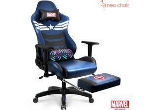 MARVEL Avengers Gaming Chair Desk Office Computer Racing Chairs - Recliner Adults Gamer Ergonomic Game Footrest Kids Reclining High Back Support Racer Leather Rocker Foot Rest - Captain America MARVEL Avengers Gaming Chair Desk Office Computer Racing Chairs - Recliner Adults Gamer Ergonomic Game Footrest Kids Reclining High Back Support Racer Leather Rocker Foot Rest - Captain America