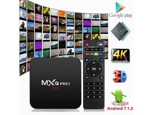 MXQ Pro 4K S905W 64 bit Android 7.1 DDR4 3D Smart TV HD Box 17.6 Mini KEYBOARD 