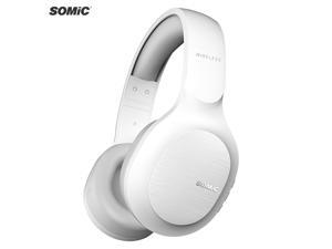 SOMiC Bluetooth Headphones Wireless 72H Playtime CVC8.0 Noise Reduction Hi-Res Certified Sound Headset Comfortable to Wear MS300 SOMiC Bluetooth Headphones Wireless 72H Playtime CVC8.0 Noise Reduction Hi-Res Certified Sound Headset Comfortable to Wear MS300