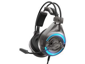 SENICC A6 Wired USB LED PS4 Gaming Headset, Noise Isolation PC Games Headphones, Flying Wing Design, Rotatable Microphone SENICC A6 Wired USB LED PS4 Gaming Headset, Noise Isolation PC Games Headphones, Flying Wing Design, Rotatable Microphone