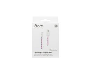 Targus iStore Lightning Charge 4ft (1.2m) Marbled Woven Cable (Red/White/Blue) - ACC99412CAI Targus iStore Lightning Charge 4ft (1.2m) Marbled Woven Cable (Red/White/Blue) - ACC99412CAI