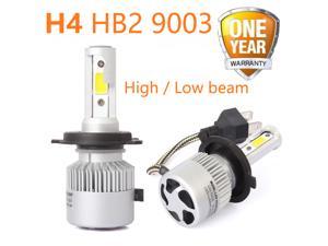 2PCs H4 Car Headlight Bulb 8000 Lumen S2 H7 H4/9003/HB2 High & Low Beam White Light 6000K Car Headlamp H4