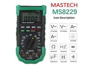 Mastech MS8229 Multimeter 5 in 1 Digital Multimeter Auto Range Electrical Measure Tool Current Resistance Capacitance Tester MS8229 Mastech MS8229 Multimeter 5 in 1 Digital Multimeter Auto Range Electrical Measure Tool Current Resistance Capacitance Tester MS8229