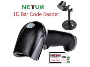 Original Netum USB 1D Barcode Scanner Screen Mobile Payment 1D Bar Code Reader with Stand