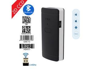 Wireless Barcode Scanner 2D Bluetooth 5.0 QR Code Scanner Tragbar Taschenscanner 