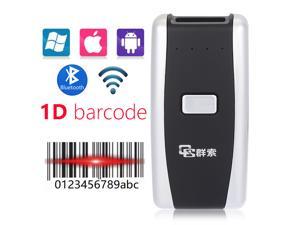 Nexanic Portable Mini Bluetooth Wireless 1D Barcode Scanner Screen Mobile Payment 1D Bar Code Reader
