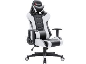 Devoko Ergonomic Gaming Chair Racing Style Adjustable Height High-back PC Computer Chair With Headrest and Lumbar Massage Support Executive Office Chair (White) Devoko Ergonomic Gaming Chair Racing Style Adjustable Height High-back PC Computer Chair With Headrest and Lumbar Massage Support Executive Office Chair (White)