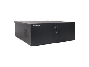 Sound Town Heavy Duty DVR Security Lockbox with Cooling Fan, Black, 21" W x 24" D x 5" H (STDVR-218)