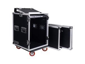 Sound Town 14-Space PA/DJ Rack/Road ATA Server Case with Slant Mixer Top and Standing Lid Table (STMR-14UWT) Sound Town 14-Space PA/DJ Rack/Road ATA Server Case with Slant Mixer Top and Standing Lid Table (STMR-14UWT)