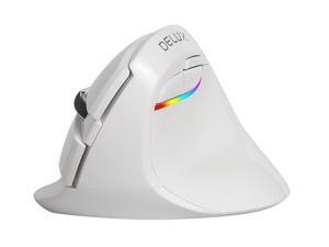 DELUX Wireless Small Vertical Mouse, Type-C Rechargeable Dual Mode Silent Ergonomic Mice with Bluetooth 4.0 and USB Nano Receiver, 4 Adjustable DPI and 6 Buttons (M618mini-White) DELUX Wireless Small Vertical Mouse, Type-C Rechargeable Dual Mode Silent Ergonomic Mice with Bluetooth 4.0 and USB Nano Receiver, 4 Adjustable DPI and 6 Buttons (M618mini-White)