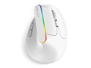 DELUX 2.4G Wireless Vertical Mouse, Rechargeable Ergonomic Mouse with USB Receiver, 6 Buttons and 1600DPI, Ergo 57 Degree Design Reduce Hand and Wrist Pressure for PC Laptop and Computer(M618D-White) DELUX 2.4G Wireless Vertical Mouse, Rechargeable Ergonomic Mouse with USB Receiver, 6 Buttons and 1600DPI, Ergo 57 Degree Design Reduce Hand and Wrist Pressure for PC Laptop and Computer(M618D-White)
