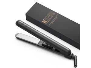 KIPOZI Hair Straightener Black,Lightweight & portable,2-in-1 mini flat & curling iron