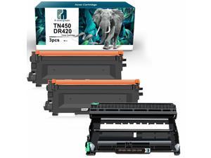 2x TN450 Toner & 1x DR420 Drum TN450 Toner Drum for Brother MFC-7860DW MFC-7360N DCP-7065DN Intellifax-2840